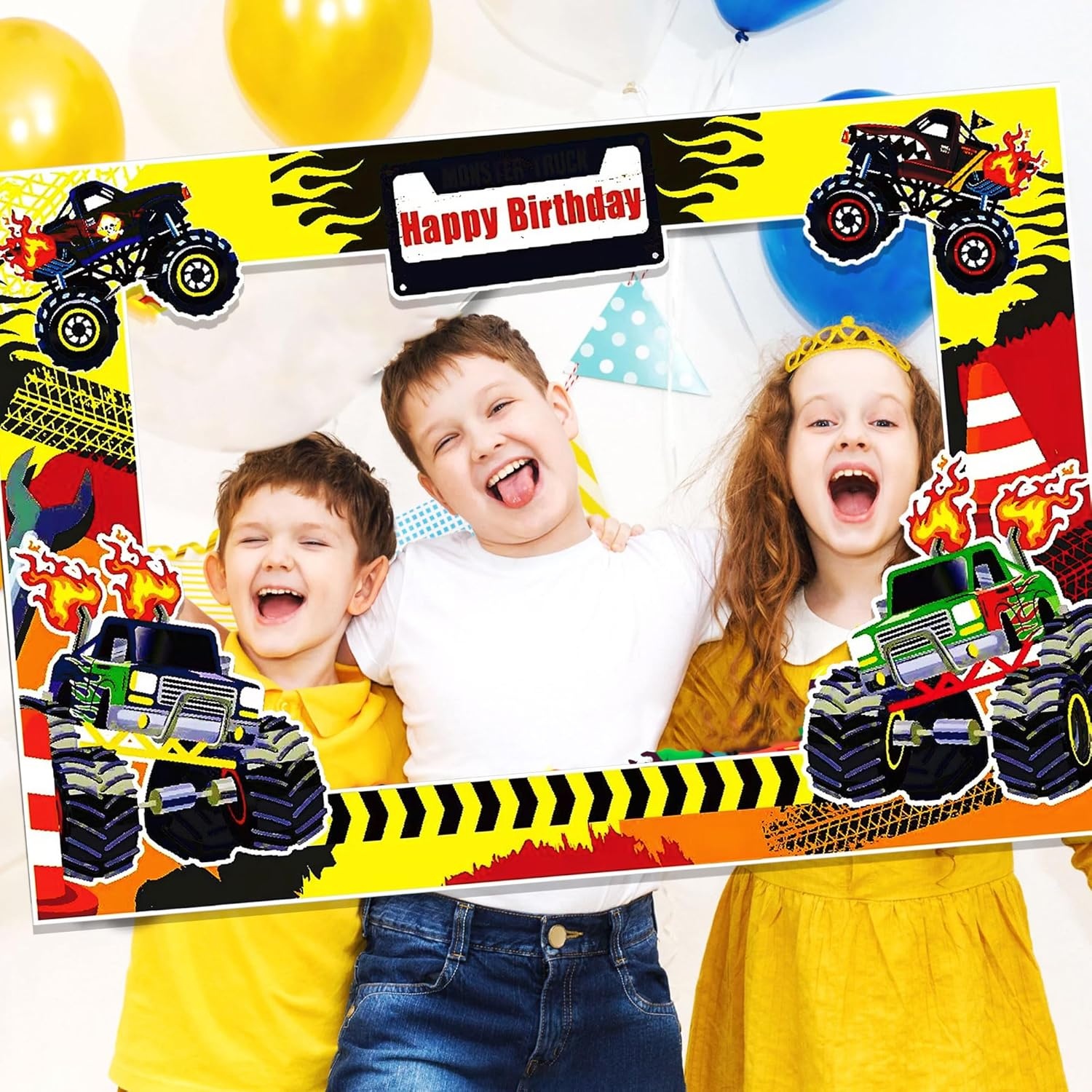 Photo Booth Frame - LaVenty Monster Truck Birthday Party Decoration