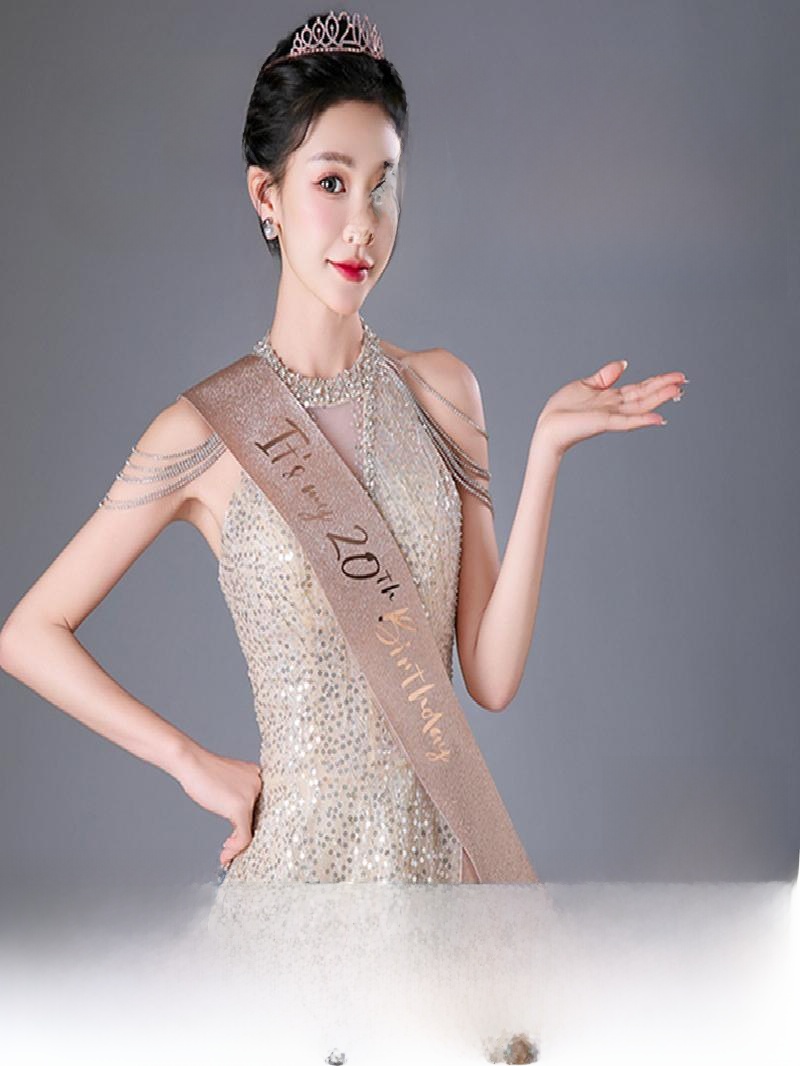 Champagne Gold Sparkle Crown S – обзор и цена Birthday Sash Glitter