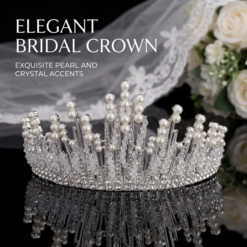 Bridal Pearl Crown Headpiece E – обзор и цена Event & Party Supply Photos