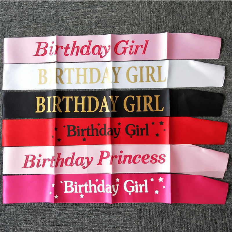 Birthday Girl Ribbons Shoulder – обзор и цена Birthday Sash Glitter