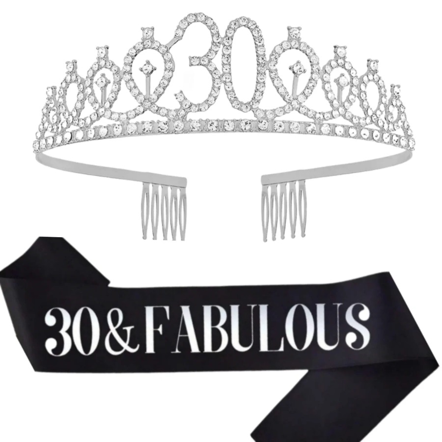 Glitter Silvery Birthday Tiara – обзор и цена Birthday Sash Glitter