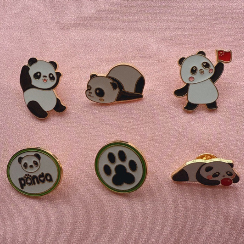 6pcs Cartoon China Panda Badge – обзор и цена Event Party