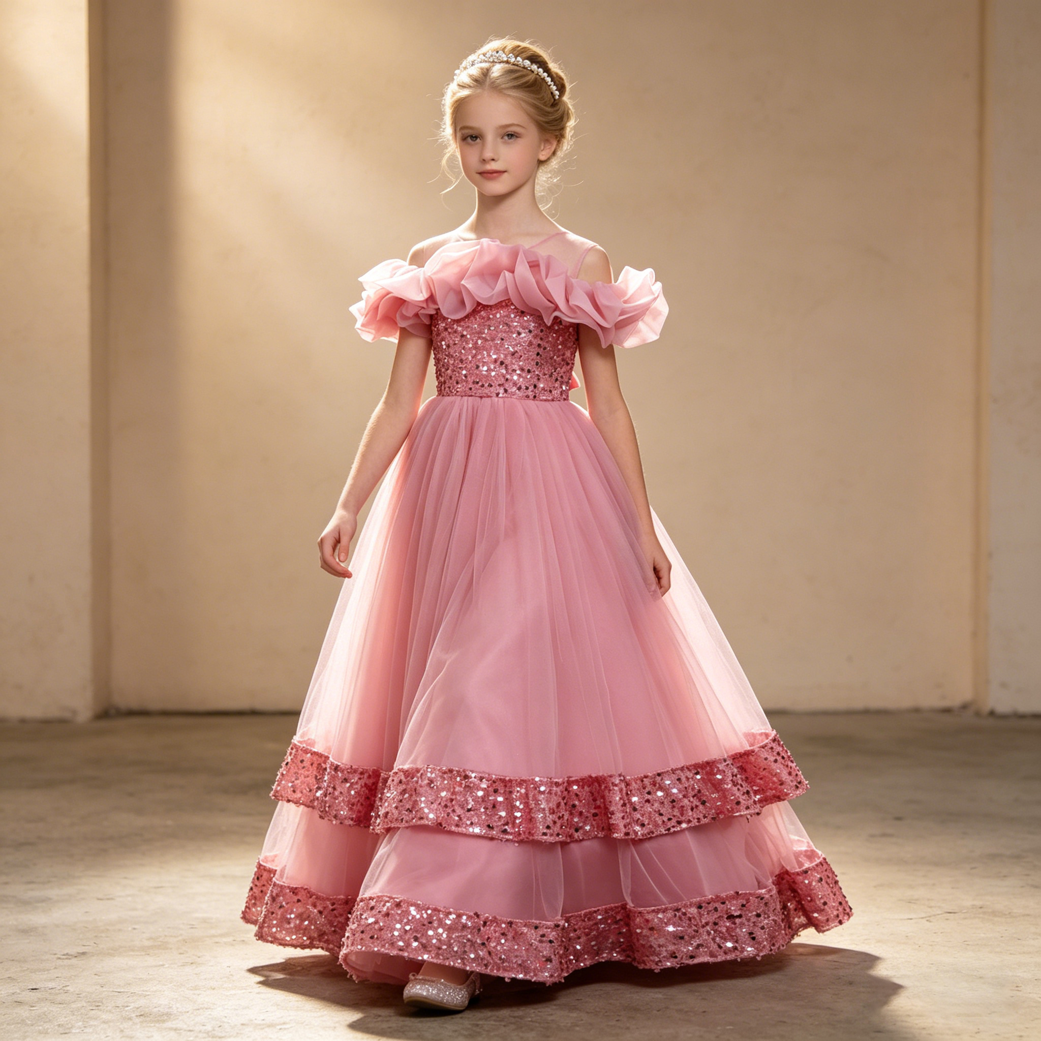 Girls Princess Off Shoulder Ru – обзор и цена Glitter Tablecloth