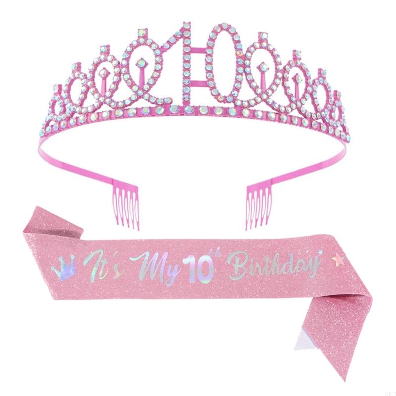 Glittering Pink Birthday Tiara – обзор и цена Birthday Sash Glitter