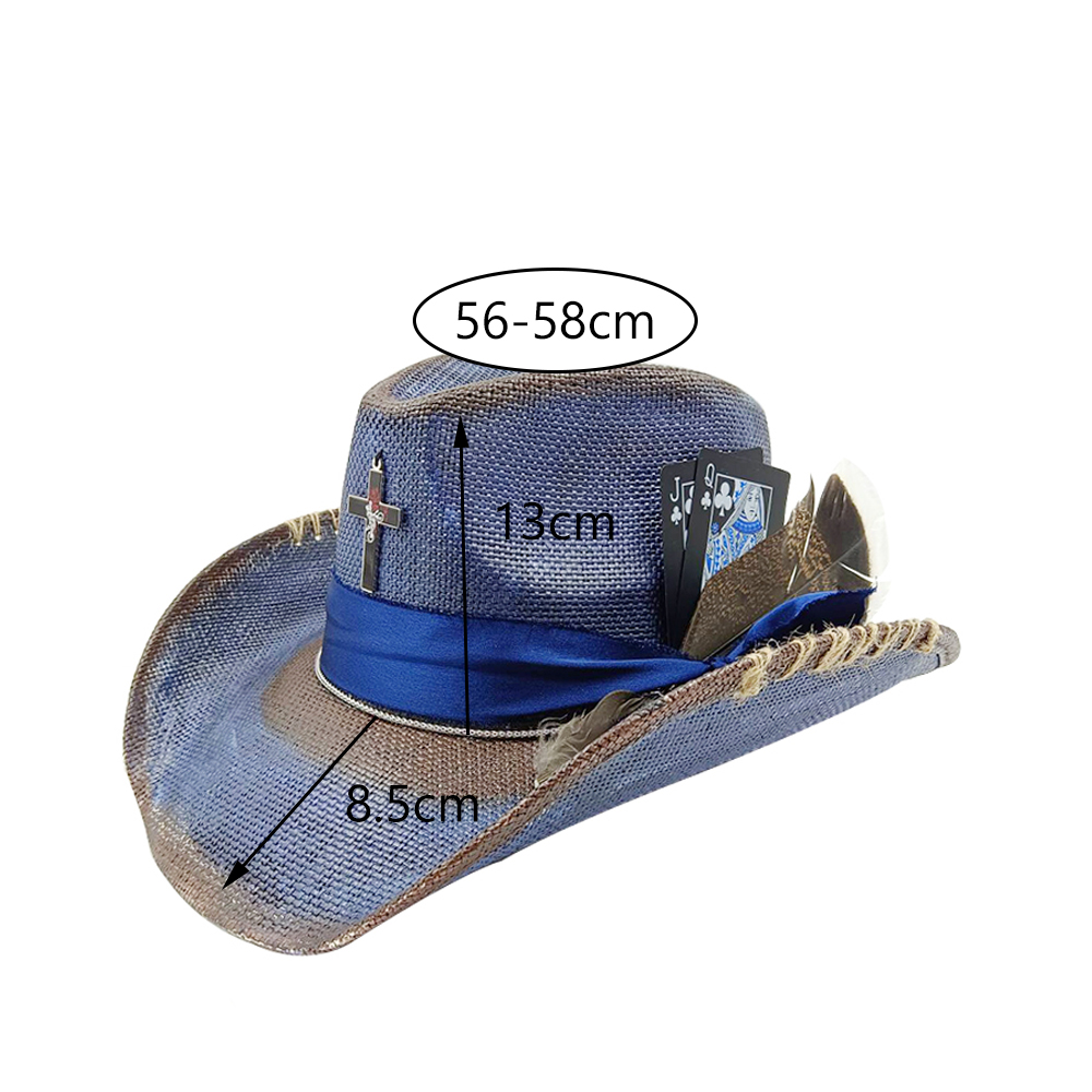 Western summer cowboy hat stra – обзор и цена Paper Straw Color