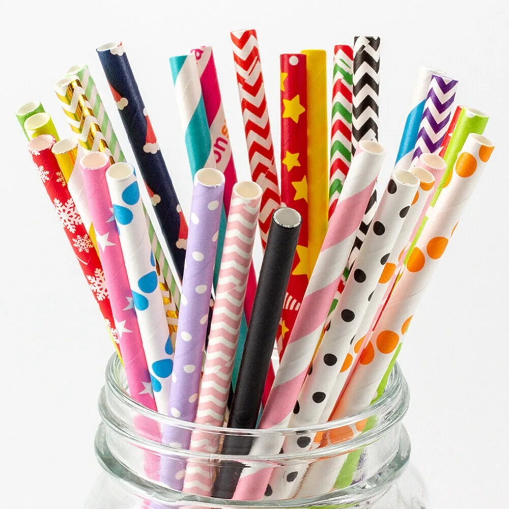 100 Bulk Packed Paper Straws P – обзор и цена Paper Straw Color
