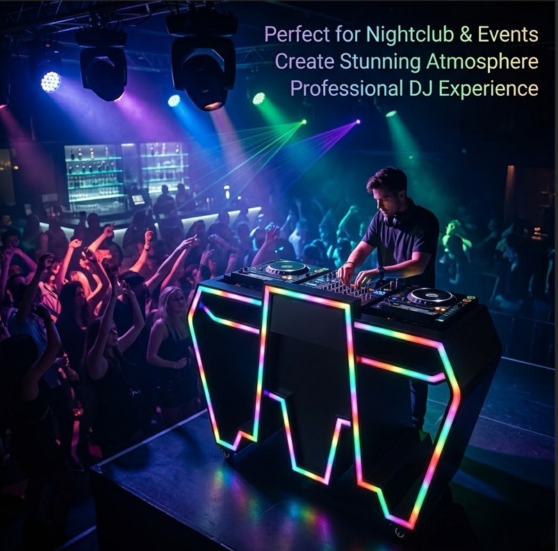 Custom Metal LED DJ Booth Tabl – обзор и цена Event Suppliers