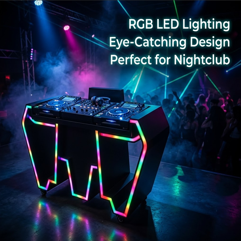 Custom Metal LED DJ Booth Tabl – обзор и цена Event Suppliers
