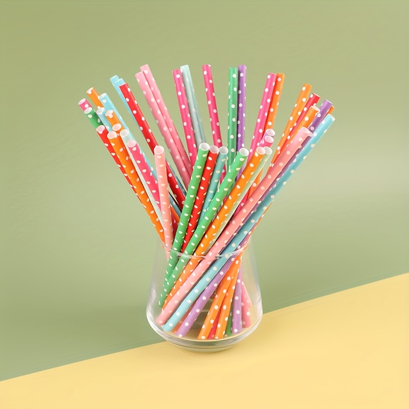 100pcs colorful disposable pap – обзор и цена Paper Straw Color