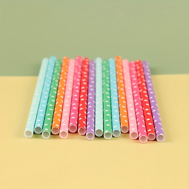 100pcs colorful disposable pap – обзор и цена Paper Straw Color