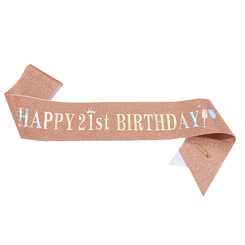 Happy 10th 13th 16th 21st 30th – обзор и цена Birthday Sash Glitter