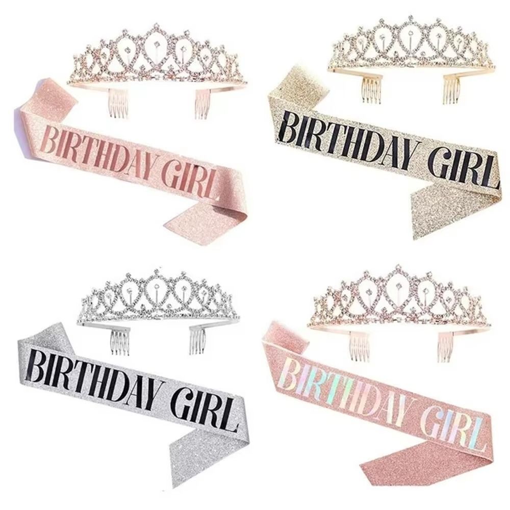 2Pcs/Set New Glitter Birthday  – обзор и цена Birthday Sash Glitter