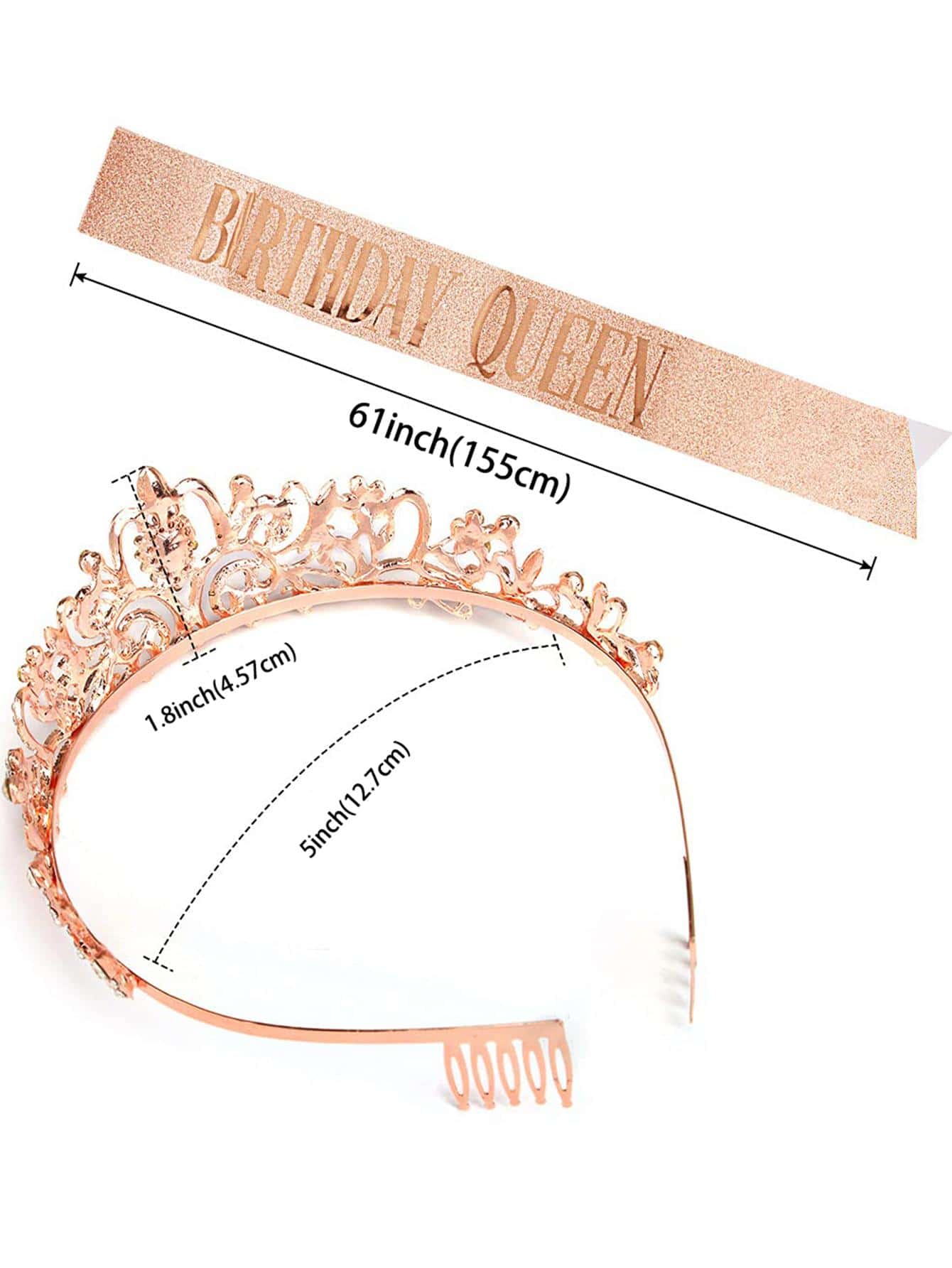 Bling Rhinestone Crystal Crown – обзор и цена Birthday Sash Glitter