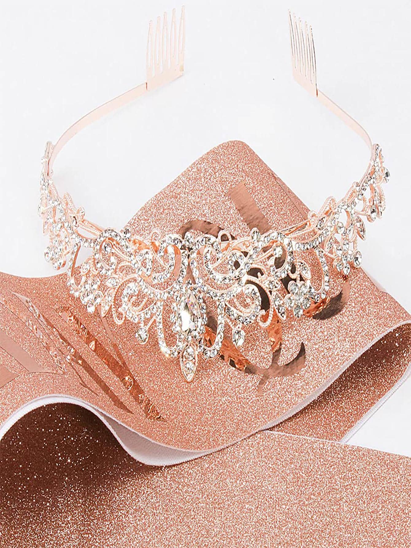Bling Rhinestone Crystal Crown – обзор и цена Birthday Sash Glitter