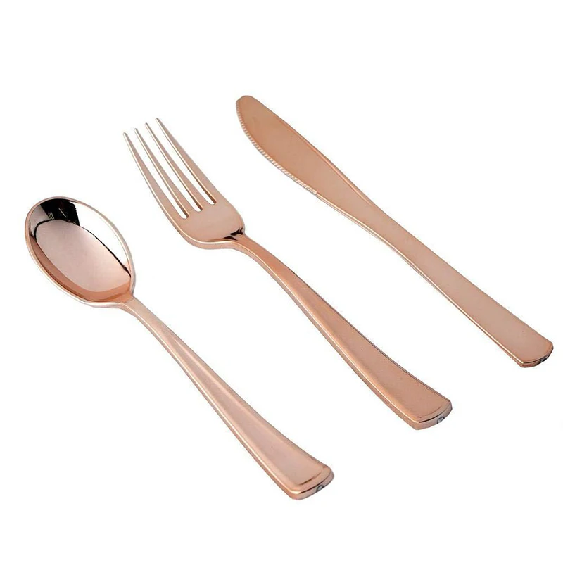 Rose Gold Party Tableware Kit  – обзор и цена Paper Straw Color