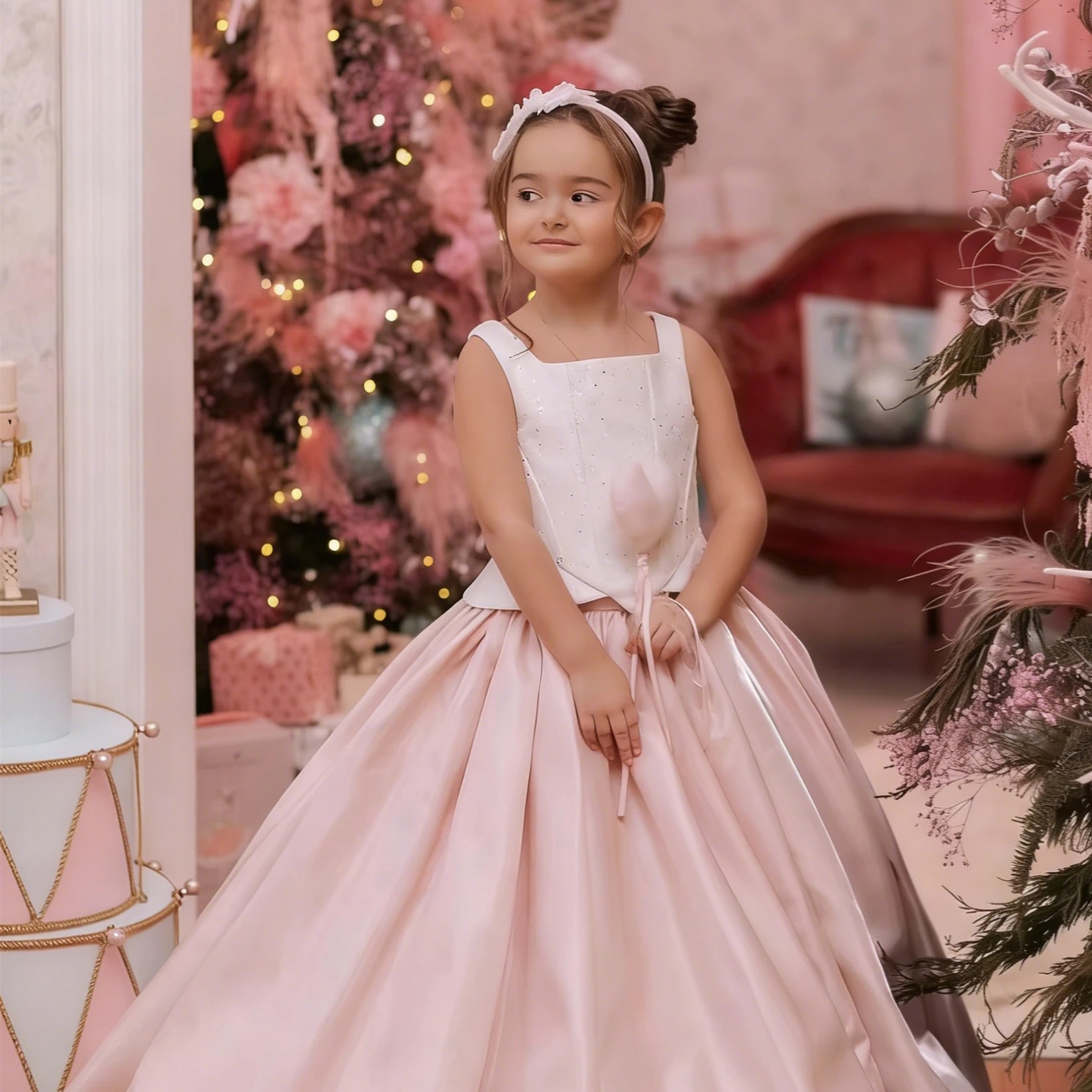 Customized Flower Girl Dress F – обзор и цена Birthday Sash Glitter