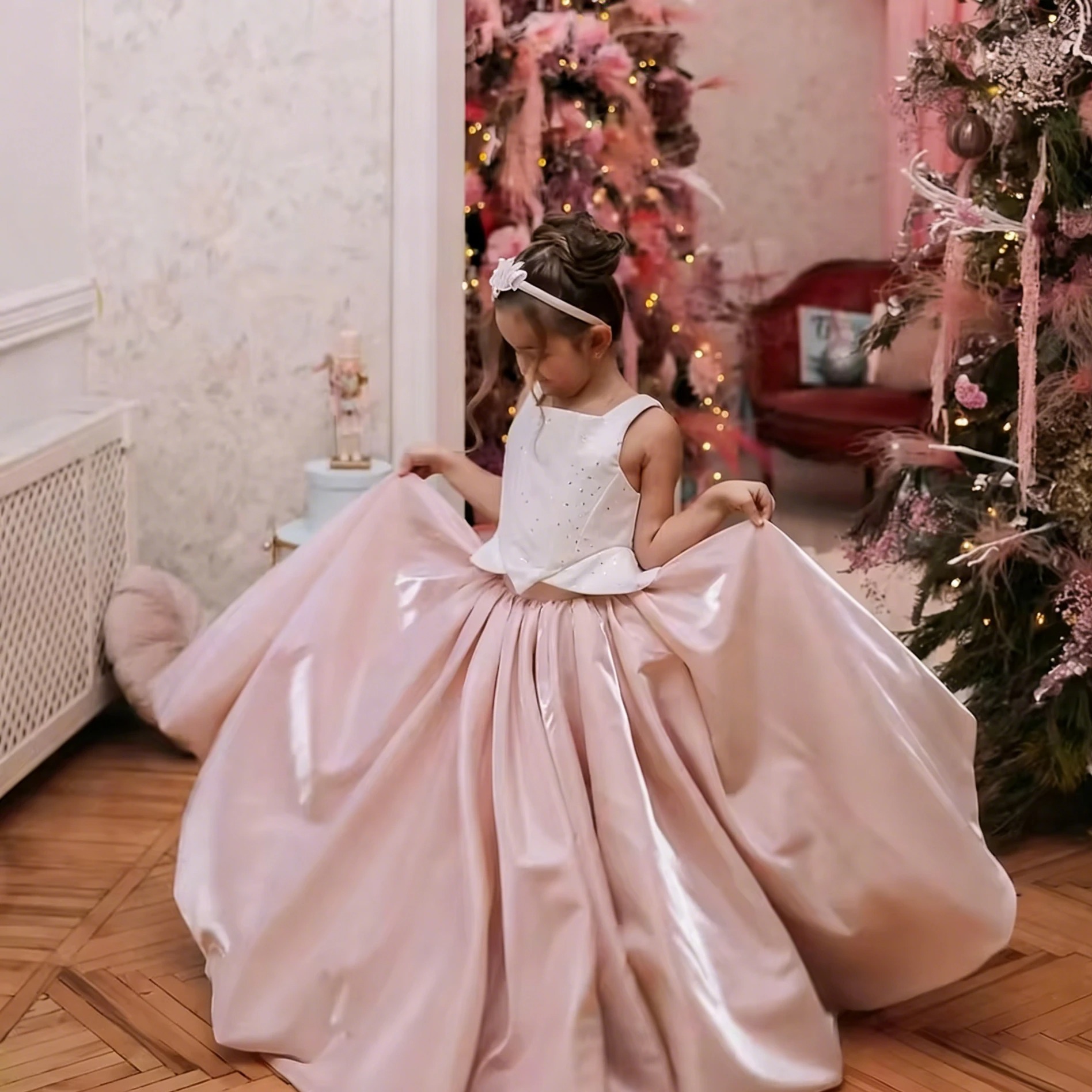 Customized Flower Girl Dress F – обзор и цена Birthday Sash Glitter