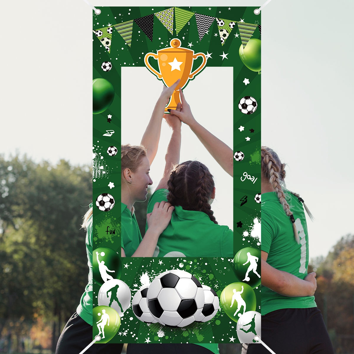 1pc Green Soccer Decorative Ph – обзор и цена Photo Booth Frame