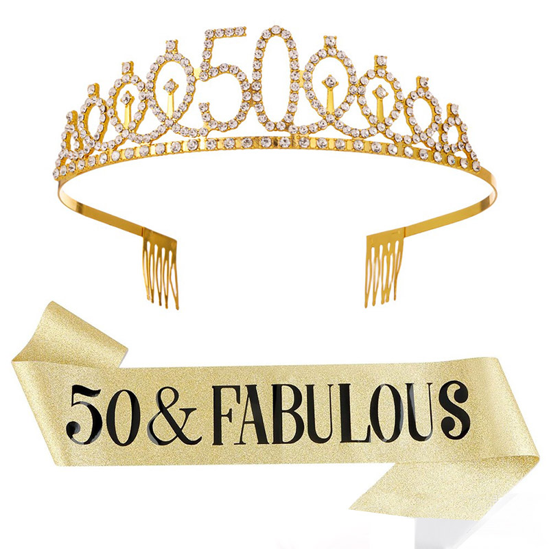 30- 50th  Birthday Anniversary – обзор и цена Birthday Sash Glitter