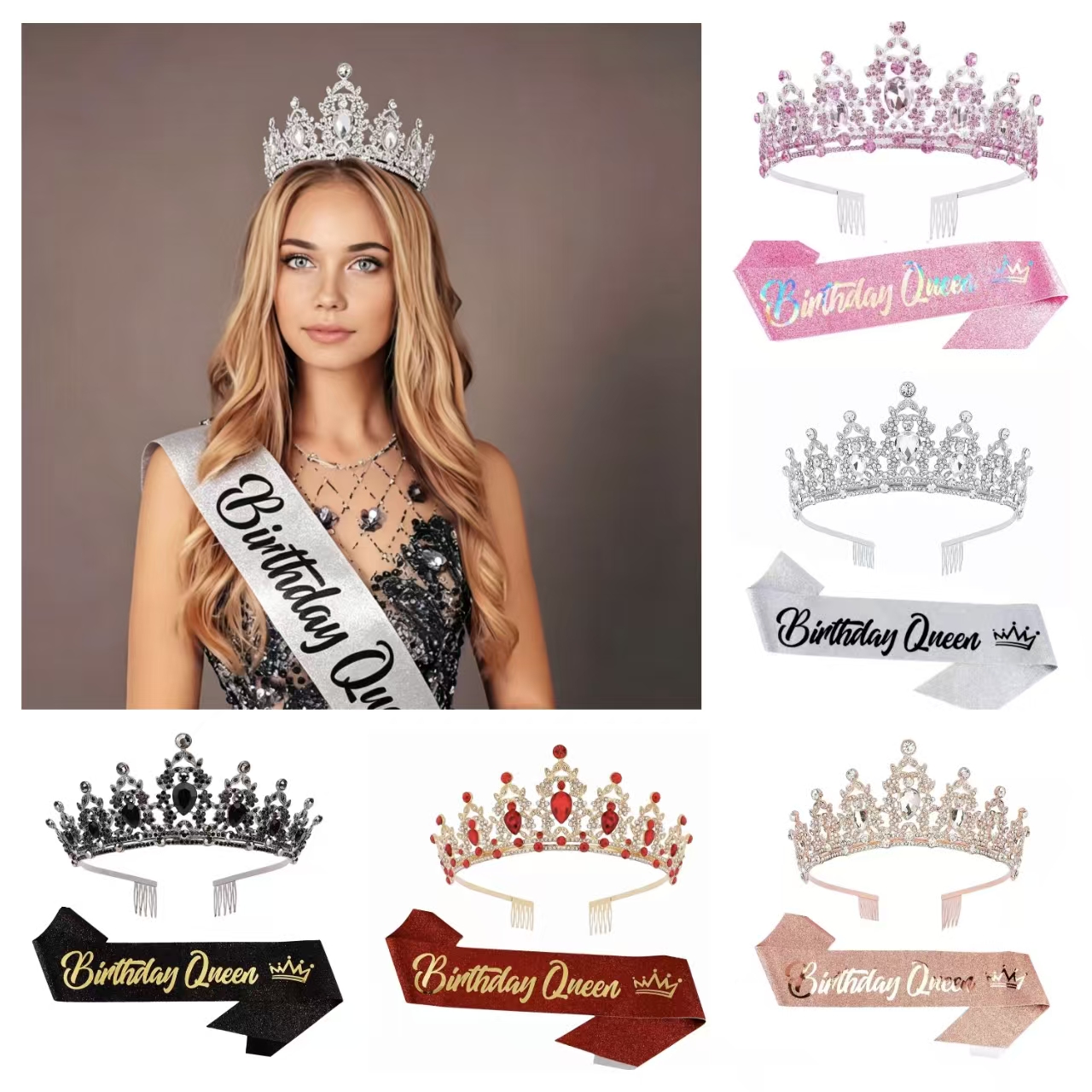 Women And Girl Baroque Rhinest – обзор и цена Birthday Sash Glitter