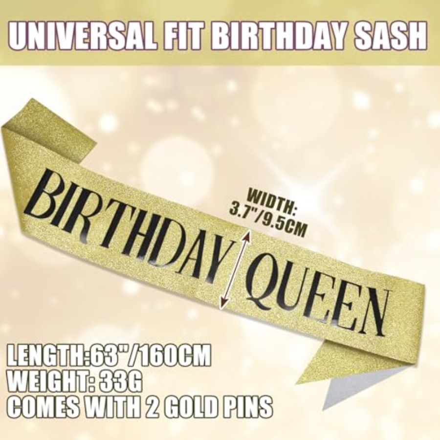 Birthday Queen Sash Glitter Go – обзор и цена Birthday Sash Glitter
