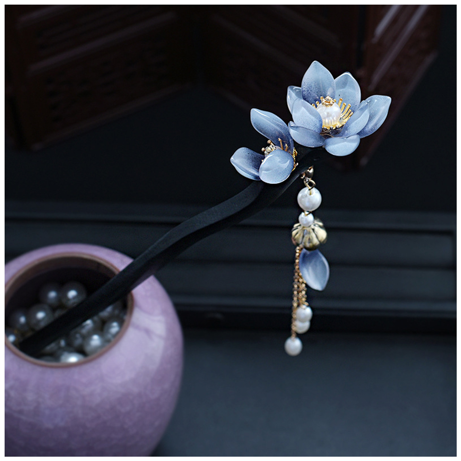 Blue Flower Hair Stick Vintage – обзор и цена Event Suppliers