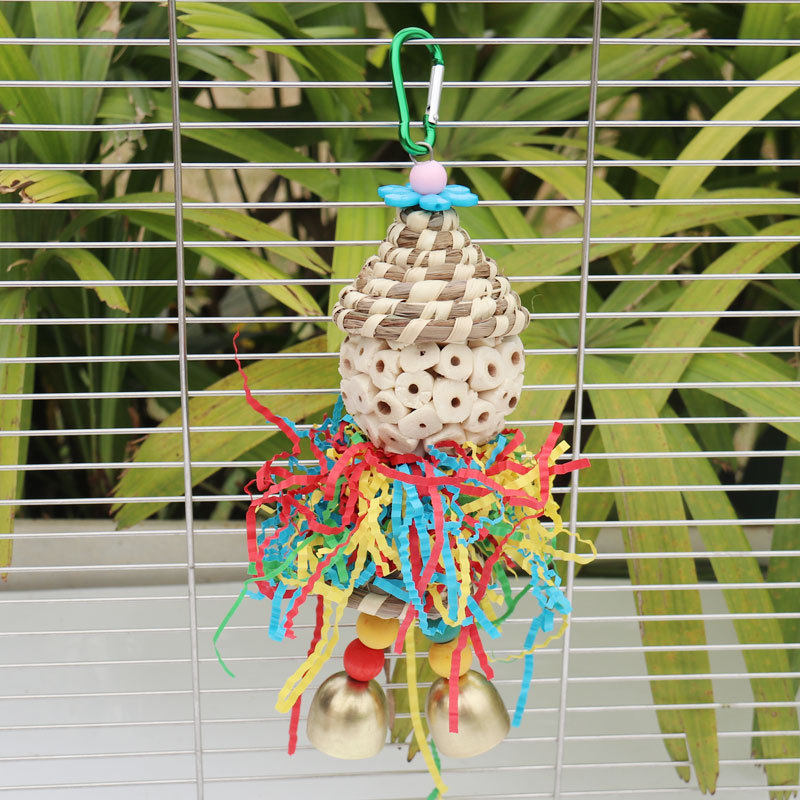 Bird toys, straw hats, colored – обзор и цена Paper Straw Color