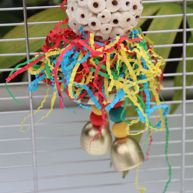 Bird toys, straw hats, colored – обзор и цена Paper Straw Color