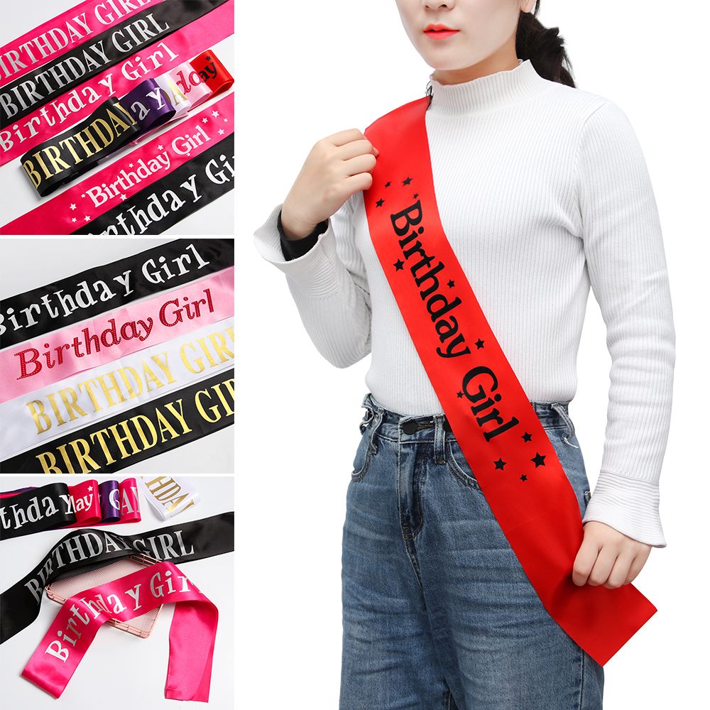 Birthday Girl Glitter Satin Sa – обзор и цена Birthday Sash Glitter