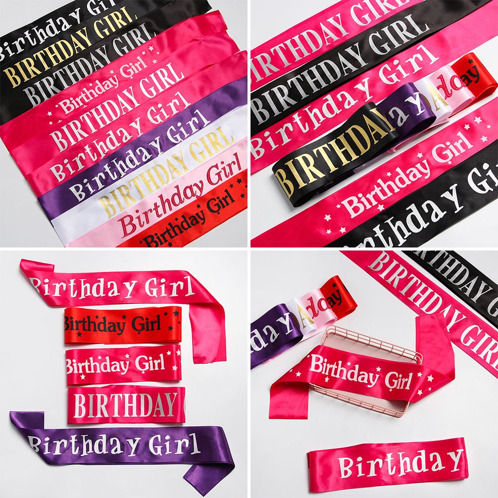 Birthday Girl Glitter Satin Sa – обзор и цена Birthday Sash Glitter