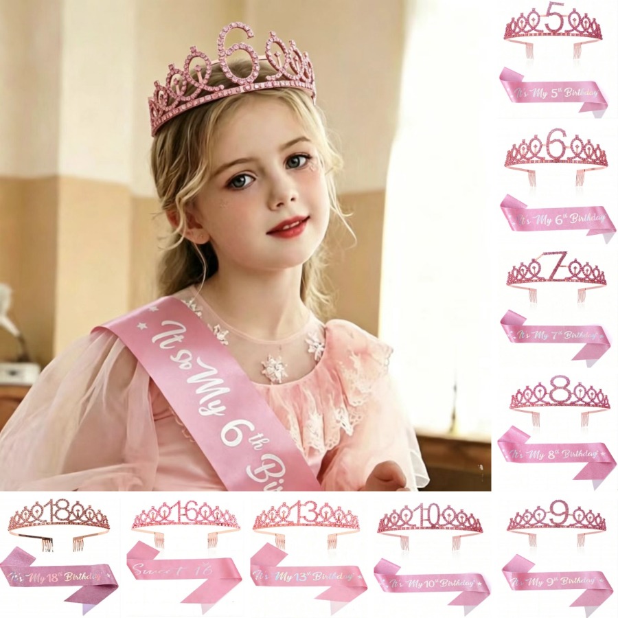 Glitter Birthday Crown Sash Wo – обзор и цена Birthday Sash Glitter