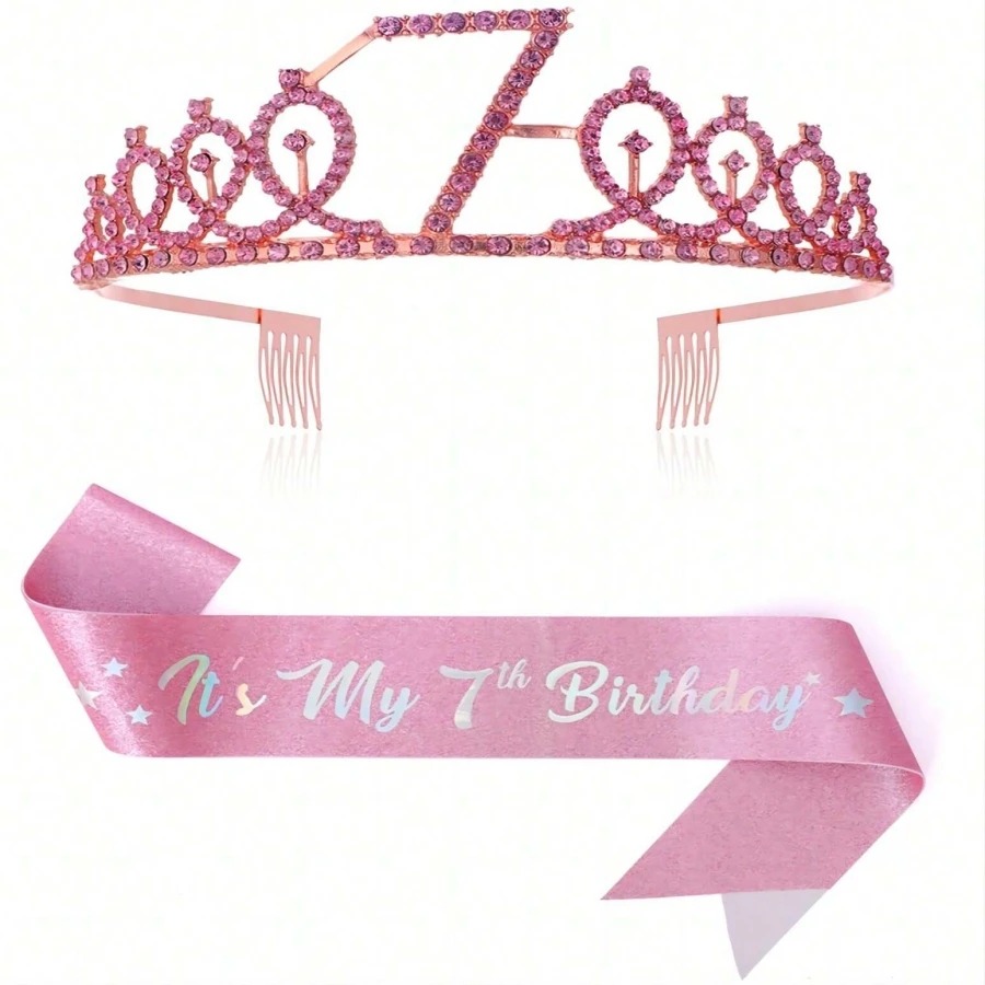 Glitter Birthday Crown Sash Wo – обзор и цена Birthday Sash Glitter
