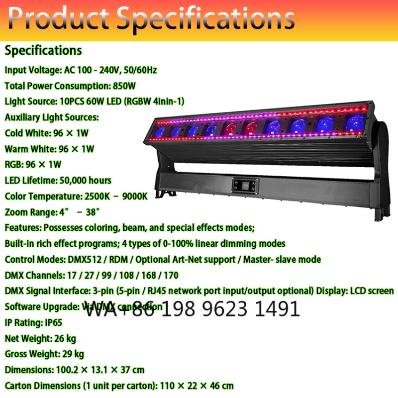 10Head 60W RGBW IP65 Waterproo – обзор и цена Event & Party Supply Photos