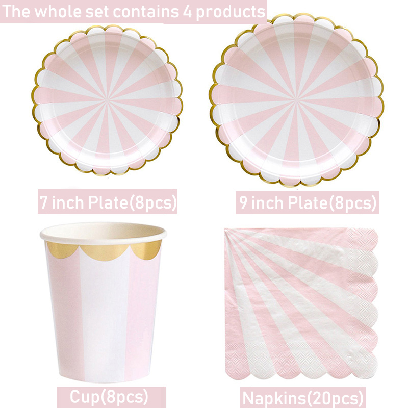 Striped Disposable Tableware P – обзор и цена Paper Straw Color