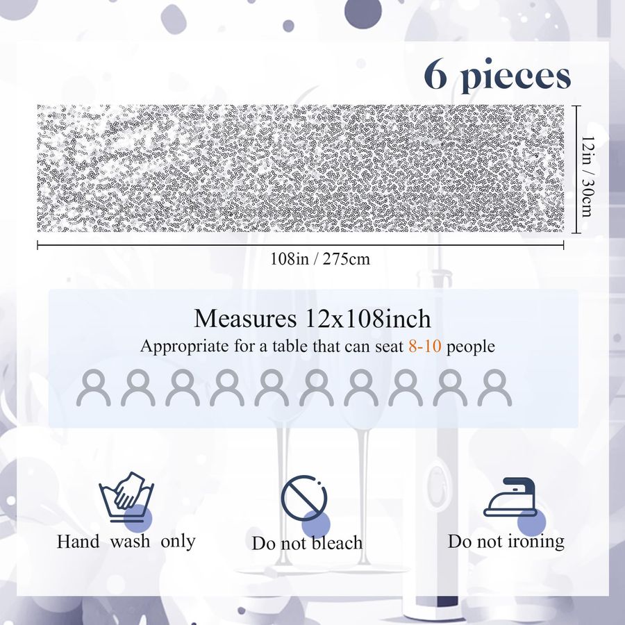54 Pcs Silver Sequin Chair Sas – обзор и цена Birthday Sash Glitter